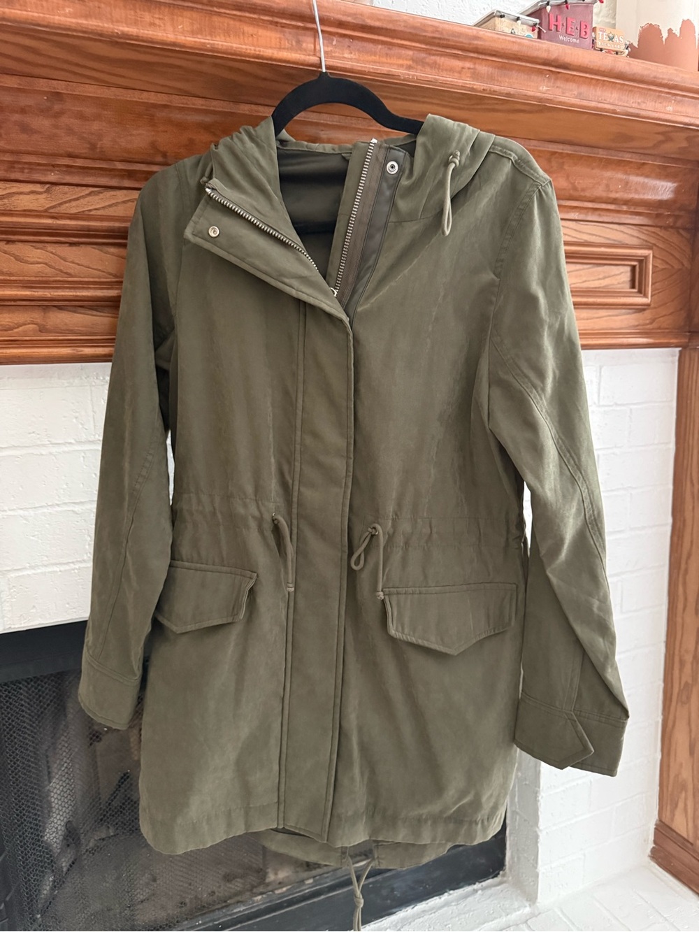 Abercrombie & Fitch Olive Green Hooded Utility Jacket